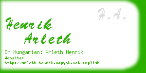henrik arleth business card